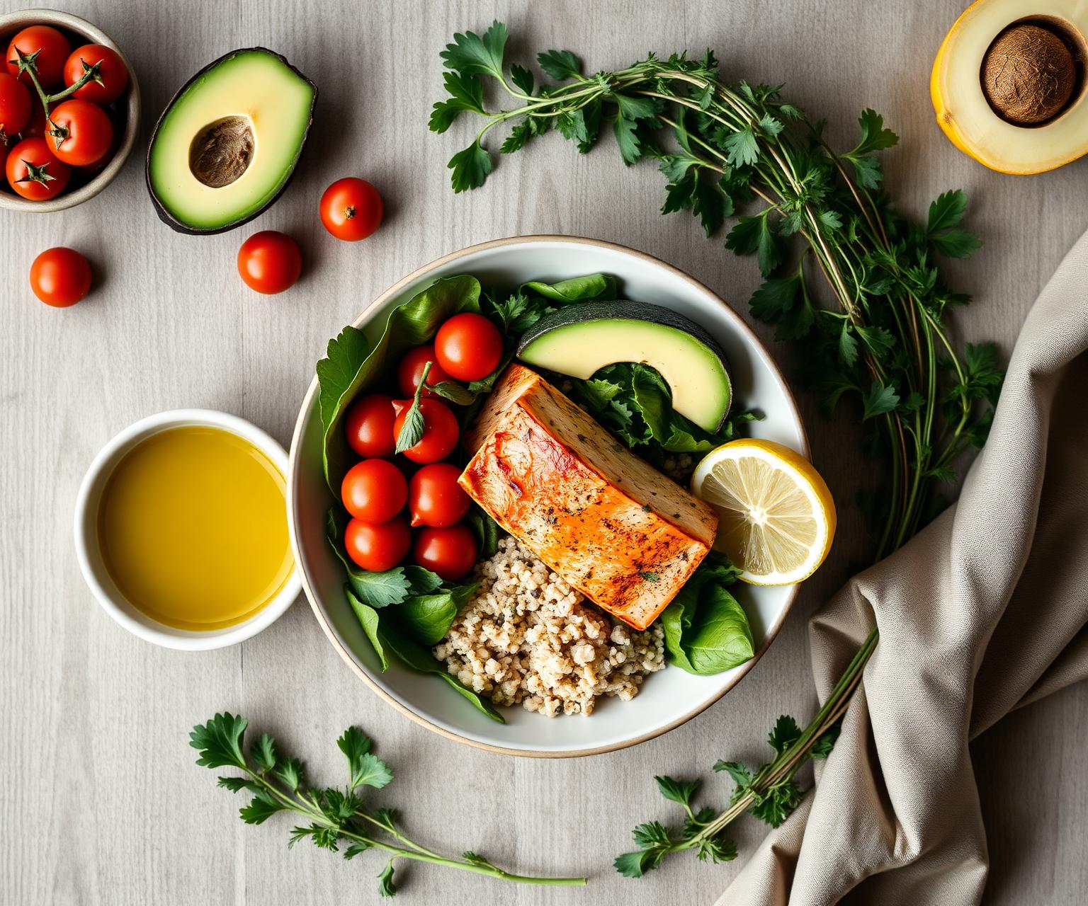 Plato saludable mediterráneo